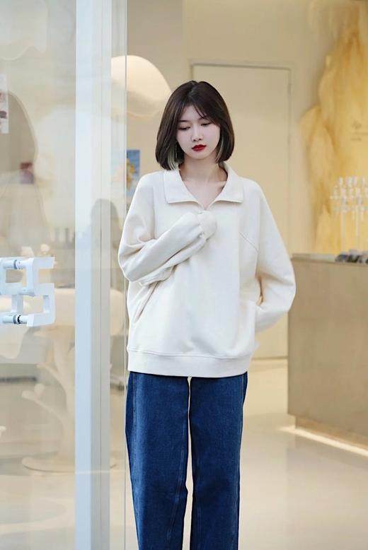 【高品质私服】【小禾同款保棉牦牛绒针织小立领拉链卫衣】落肩版型设计，小慵懒小时髦，柔软亲肤，打造年轻感时髦造型【无标出货 介意慎拍】 商品图3