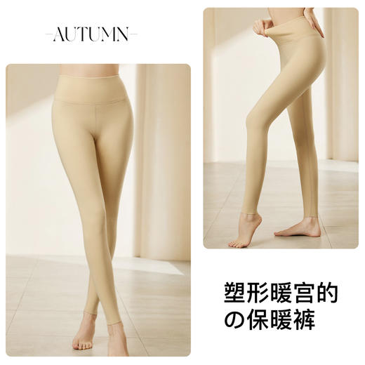 含桑蚕丝无痕保暖秋裤高腰收腹提臀240g-280g阳离子女士保暖裤阳离子高腰收腹裤 商品图2