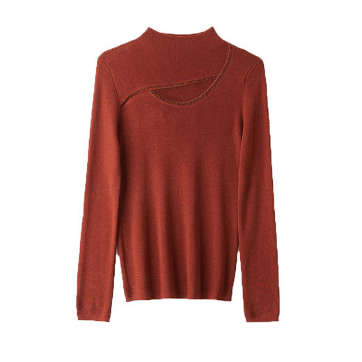 秋冬新款，小个子毛衣女短款半高领针织内搭时尚修身长袖打底衫CC-J286 商品图4