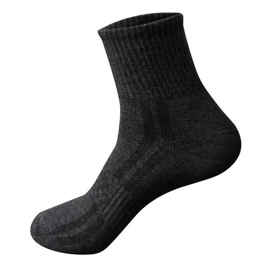 【男士休闲商务皮鞋袜】防臭吸汗透气  黑白灰中筒男士袜  经典配色低调优雅 商品图4