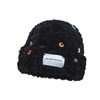 「黑白两色！韩版毛绒帽」韩版毛绒加厚针织帽纽扣点缀保暖帽可爱显脸小毛线帽冬季配饰 商品缩略图4
