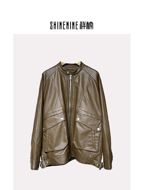 333872775时尚简约PU夹克