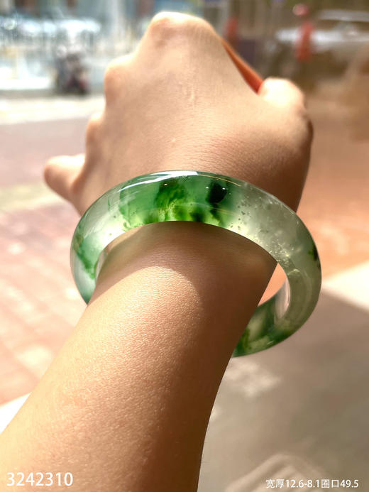 高冰木那飘花手镯【3242310】圈口49.5～具体价格微信咨询 商品图4