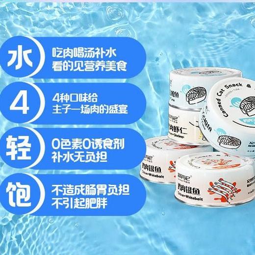 冒险与它零食猫罐头白肉汤罐成幼猫补水鸡肉丝味85g/罐 商品图3