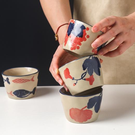 【茶具】创意水墨风茶杯围炉煮茶陶瓷喝茶杯功夫茶具主人杯手绘品茗杯家用 商品图0