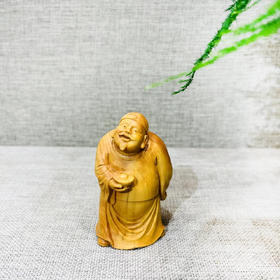 小 托宝财主地主°黄杨木摆件