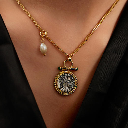 Manreya 玛芮雅“罗马密境”铜镀金珍珠项链法式轻奢 商品图4