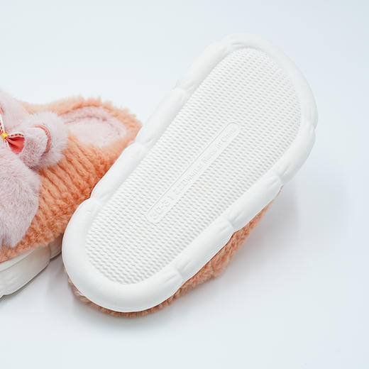 女童加绒棉拖鞋可爱兔子居家毛绒拖鞋秋冬保暖防滑外穿YXPS3165 商品图7