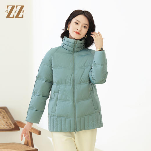佐尔美冬季新款 经典时尚高领短款羽绒服女E14YY03 商品图0