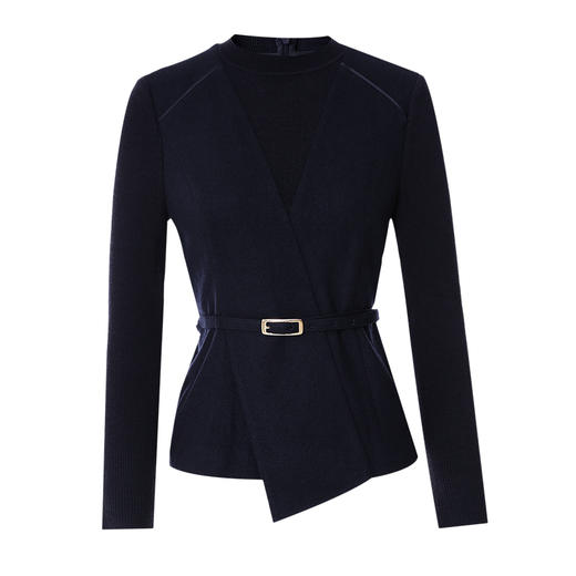 EITIE爱特爱冬冬新款100%，棉羊毛消瘦大气纯色小上衣7213903 商品图5