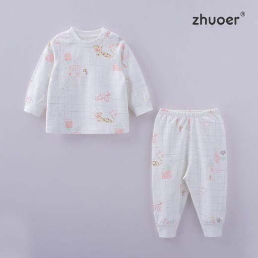 【春秋贴身宝宝套装】卓儿宝宝打底衫纯棉家居服婴儿衣服5A抑菌适合6个月-5岁 商品图2