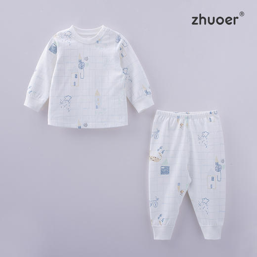 【春秋贴身宝宝套装】卓儿宝宝打底衫纯棉家居服婴儿衣服5A抑菌适合6个月-5岁 商品图3