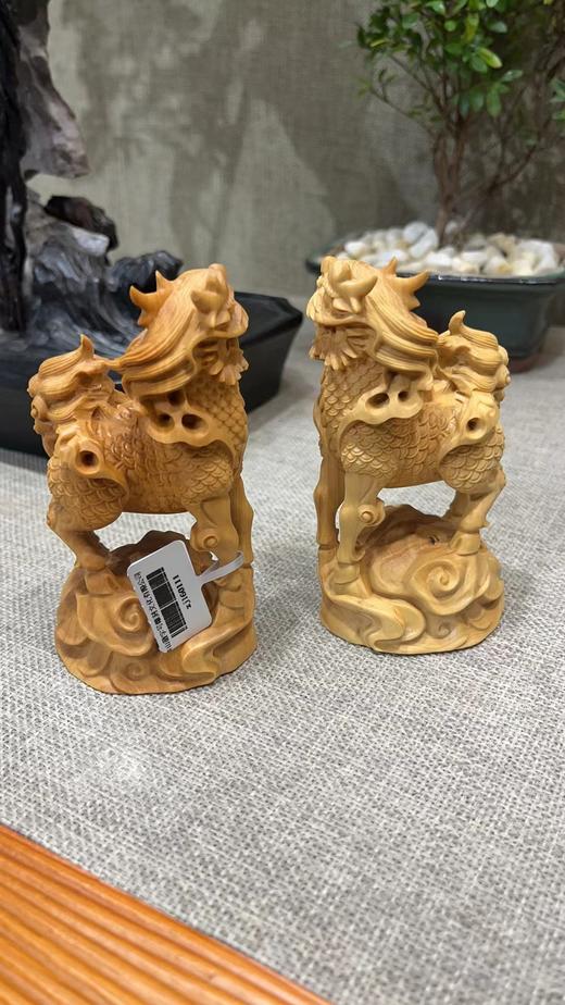 麒麟°黄杨木摆件（对） 商品图2