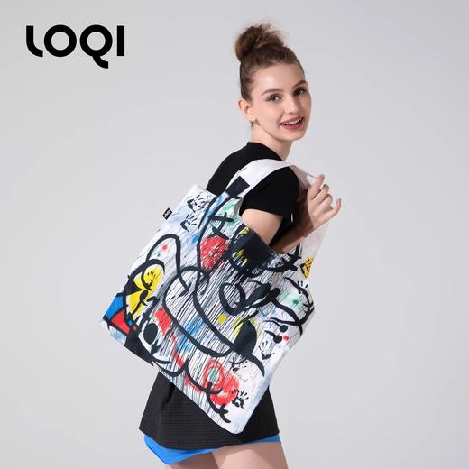 德国LOQI 新品 博物馆系列  反光涂层 时尚艺术环保万用袋 折叠大容量单肩手提购物袋承重40斤防泼水 胡安·米罗  威廉·莫里斯 商品图6