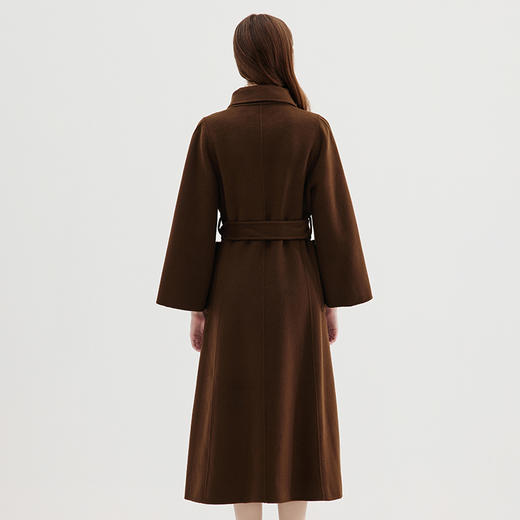 EITIE爱特爱冬季新款气质简约显瘦大气系带大衣外套7214924 商品图10