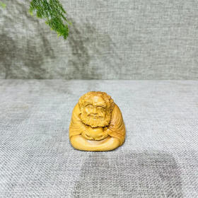 元宝达摩°黄杨小摆件