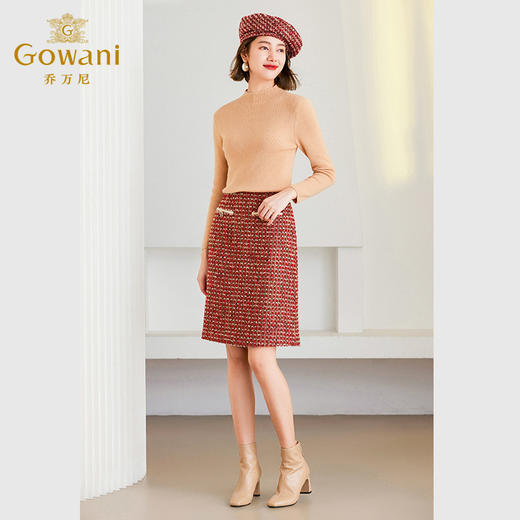 乔万尼小香风半身裙冬新品花呢针织精致复古ET4D840 商品图2