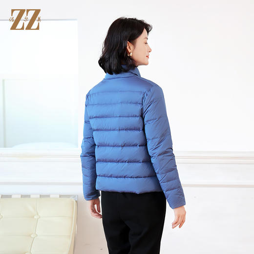 佐尔美冬季新款 时尚简约双面穿短款立领羽绒服女E14YY05 商品图4