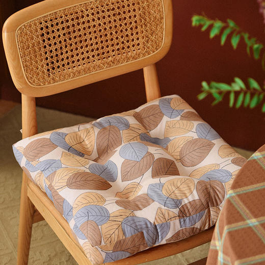 秋日来信落叶椅垫家用四季加厚防滑餐椅垫 商品图3
