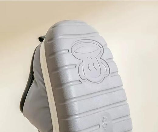 大嘴猴羽绒布棉拖鞋秋冬防水踩屎感eva厚底居家增高男款情侣拖鞋YXPS3161 商品图4