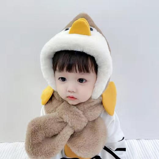 【帽子围巾一体！轻巧便携】儿童宝宝秋冬款围脖，加绒护耳帽可爱超萌男童女童冬季，精选高质绒面料，柔软亲肤，精致绣花点缀，倍添俏皮可爱，时尚与温暖并存。鲜艳色彩、灵动图案-QQ 商品图6