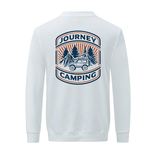 自由基地秋冬男士保暖卫衣圆领套头抓绒衣街头复古越野图案打底衫 NMT-2080 商品图1