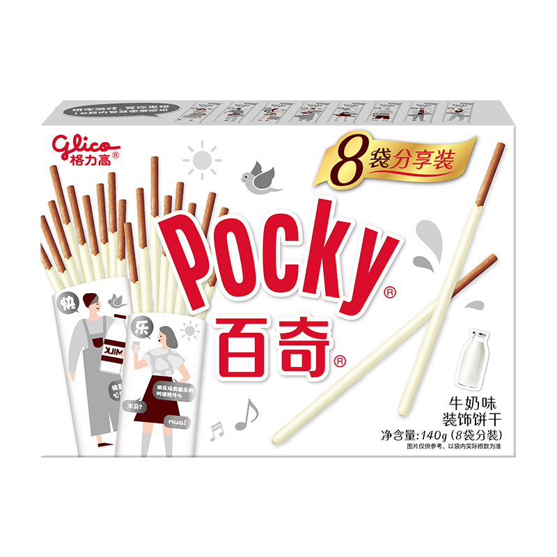 格力高百奇分享装牛奶味140g*1盒涂层饼干棒