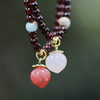 *自营*石榴石水晶玛瑙手串桃子吊坠 ｜ 红石榴黄水晶款式可选。红色石榴石天河石玛瑙水晶手链繁华碧玺。 商品缩略图6