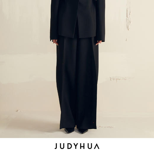 JUDYHUA 弧线空间感阔腿裤 商品图0