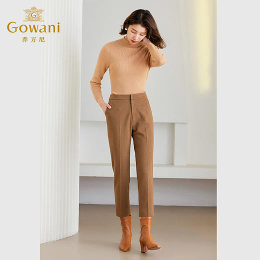 乔万尼秋冬新品休闲裤100%绵羊毛挺括西装裤ET4F815 商品图2