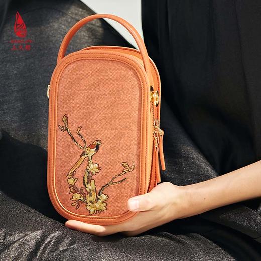 SAINTJOY/上久楷 宋锦斜背包 双鹊报喜 BWS23B0801 商品图0