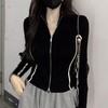 裁缝学苑AX132半高领撞色双拉链毛衣外套纸样女短款开衫上衣样板 商品缩略图5