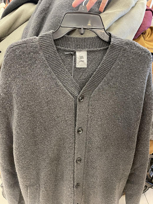 VRST  男士宽松版V领羊毛混纺长袖针织开衫 商品图0