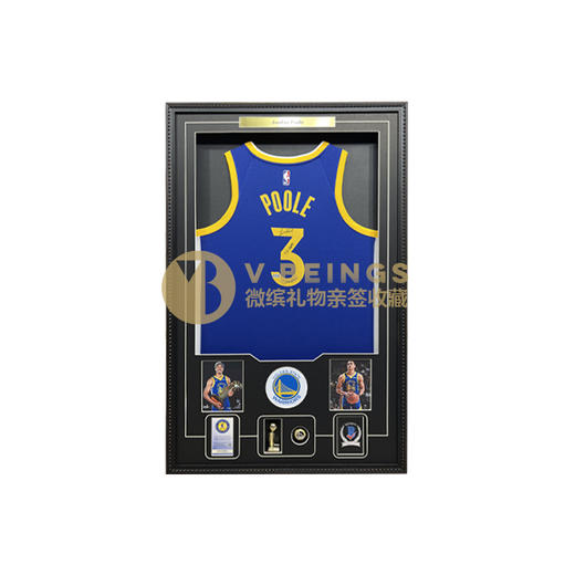 收藏系列 普尔 勇士队3号蓝色加签款 亲笔签名球衣 商品图0