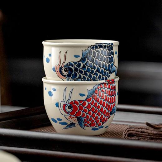 陶瓷金龙鱼主人杯茶杯个人专用品茗杯礼盒装茶杯高档茶盏单杯家用 商品图4