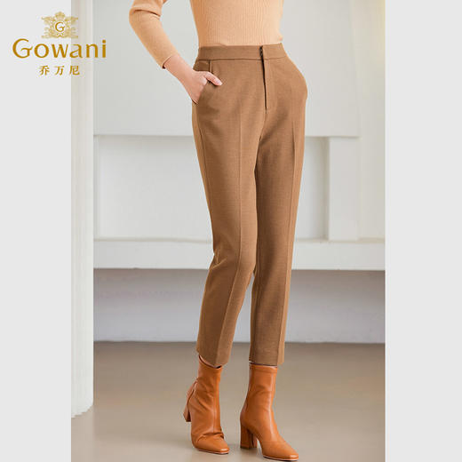 乔万尼秋冬新品休闲裤100%绵羊毛挺括西装裤ET4F815 商品图1