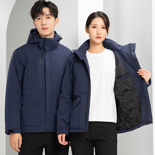 自由基地秋冬新款拉链外套羽绒棉一体保暖式内胆防风防雨冲锋衣 NMJ-2010 商品图1