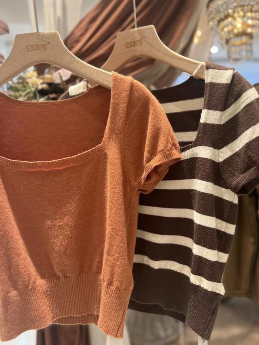 【门店同款】秋季实用主义-方领短袖针织 154447956 商品图0