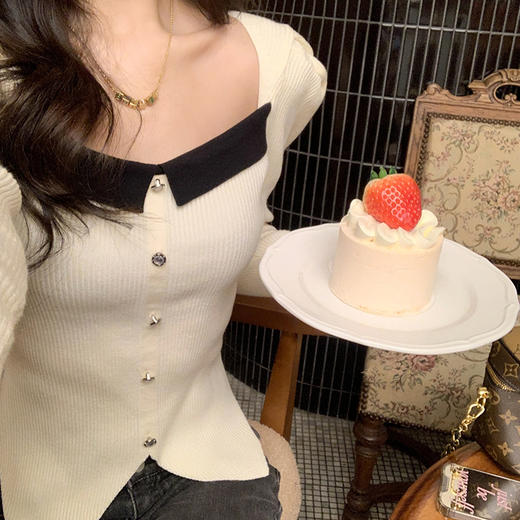 设计感针织衫女冬款韩剧穿搭高级感显瘦别致内搭上衣毛衣潮 商品图3