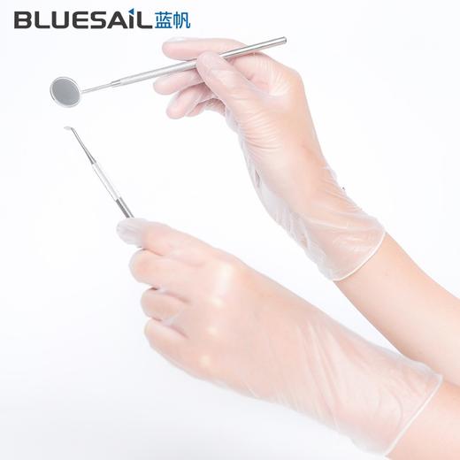 蓝帆一次性PVC家务手套 L-码100/盒 商品图2