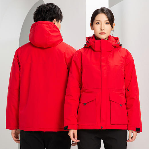 自由基地秋冬新款拉链外套羽绒棉一体保暖式内胆防风防雨冲锋衣 NMJ-2010 商品图4