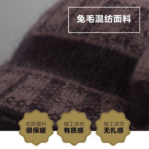 DD-冬季妈妈帽子加厚保暖盆帽中老年奶奶针织棉帽老太太毛线帽 商品图2