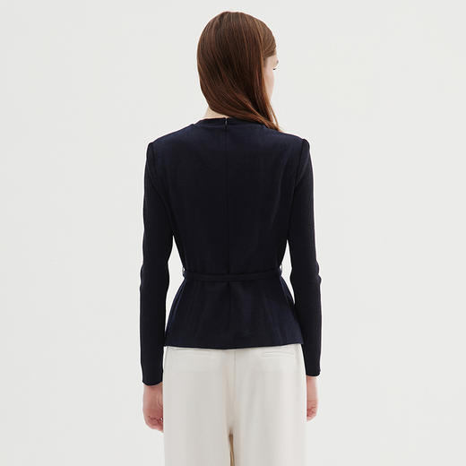 EITIE爱特爱冬冬新款100%，棉羊毛消瘦大气纯色小上衣7213903 商品图4