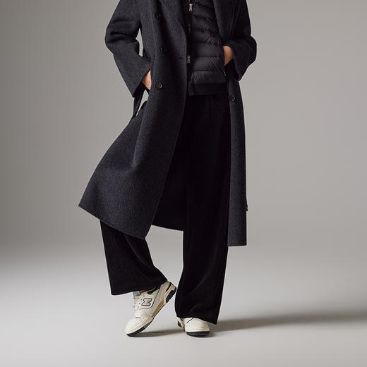 IN AND ON 秋冬保暖加厚雪尼尔休闲褶裥宽腿裤53565 商品图4