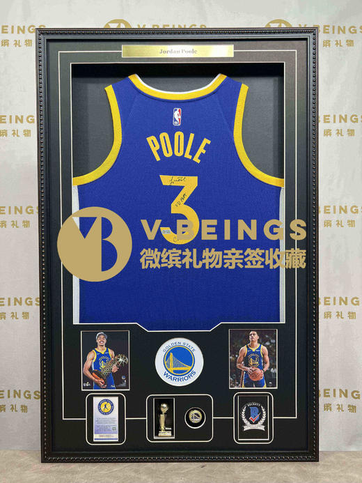 收藏系列 普尔 勇士队3号蓝色加签款 亲笔签名球衣 商品图1