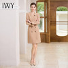 IWY/时尚高端卡其色双排扣连衣裙设计感职业西装裙Q1004 商品缩略图1