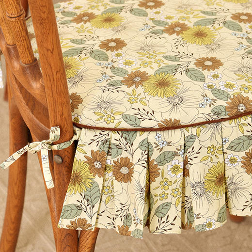 碎花雏菊椅垫家用四季加厚防滑餐椅垫 商品图2