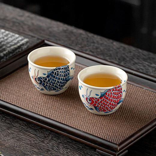 陶瓷金龙鱼主人杯茶杯个人专用品茗杯礼盒装茶杯高档茶盏单杯家用 商品图7