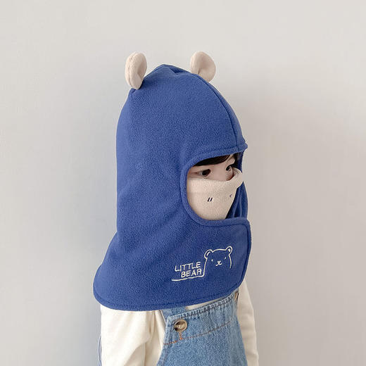 宝宝帽子可爱超萌冬季儿童围脖一体帽保暖防风男女孩子护脸套头帽 商品图4
