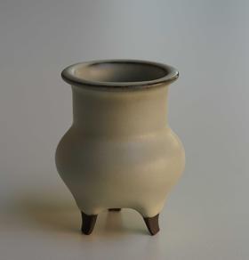 吴远中·未名窑 | 远中款 黑土汝窑三足香炉